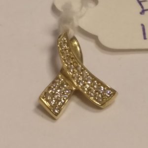 !!STOLEN!! 10ct yellow Gold Ribbon charm/pendant